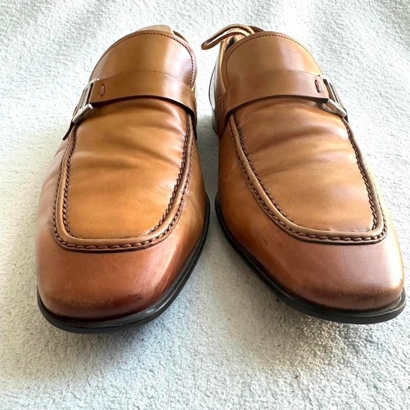 Magnanni 'Lino' Buckle Bit Loafer Shoes Brown Mens Size 8 M‎ US MSRP $325 - Picture 4 of 9